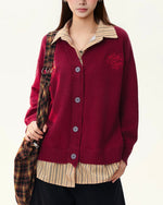 Faux two-piece knitwear