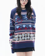 Lazy style crew neck sweater