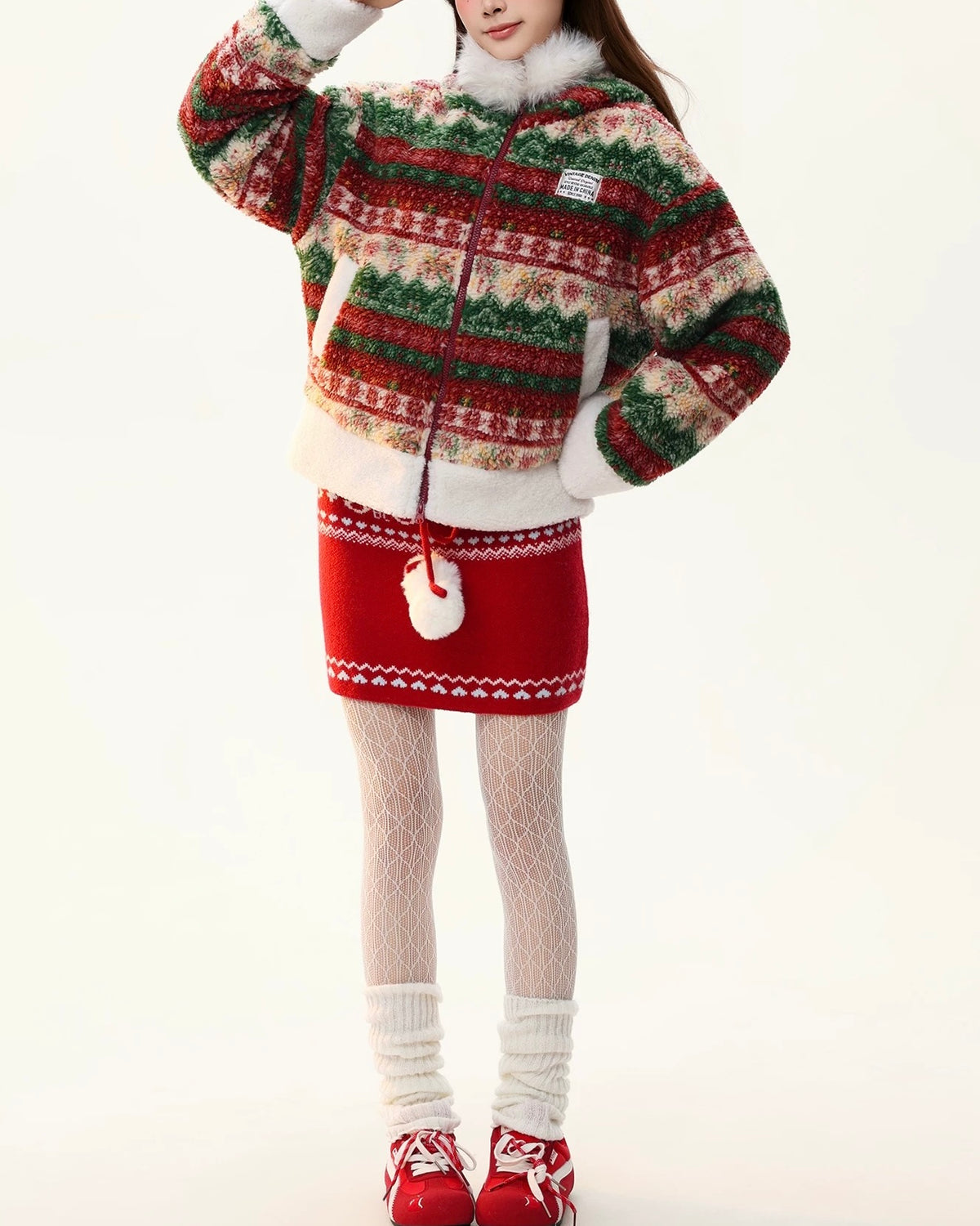 Retro cotton-padded jacket