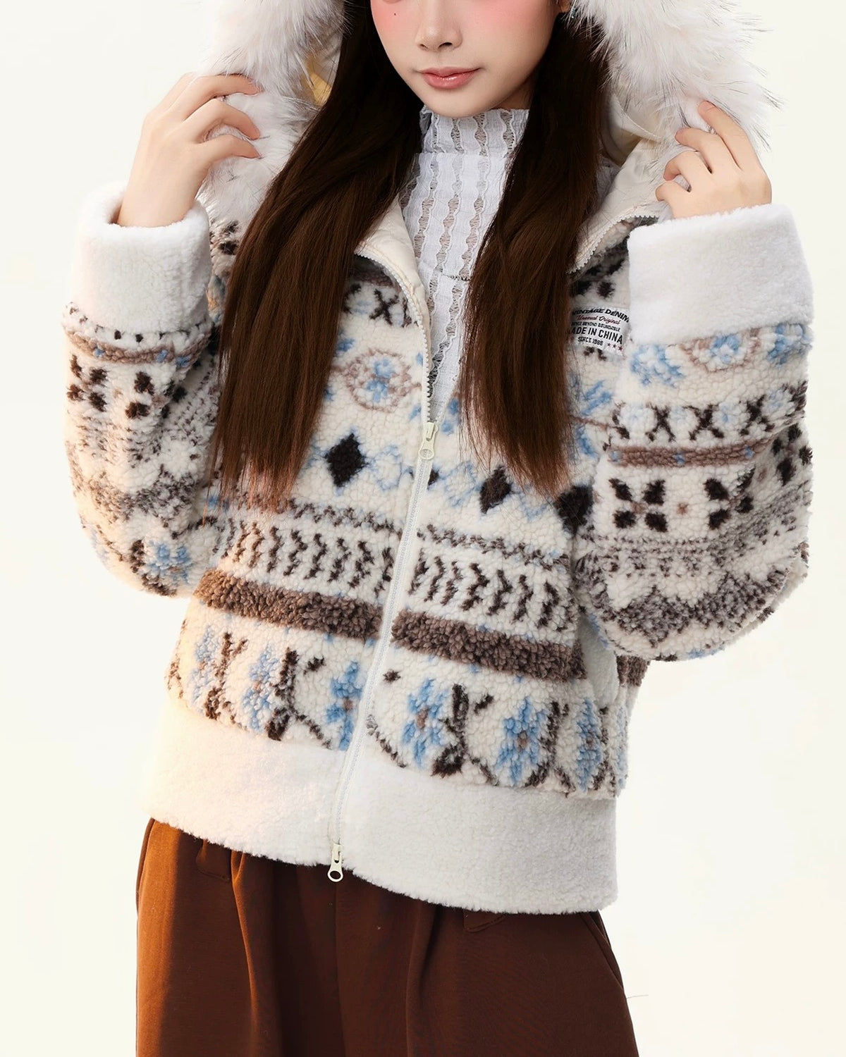 Retro cotton-padded jacket