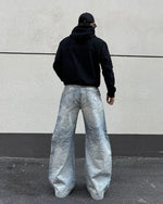 Designer-style denim trousers