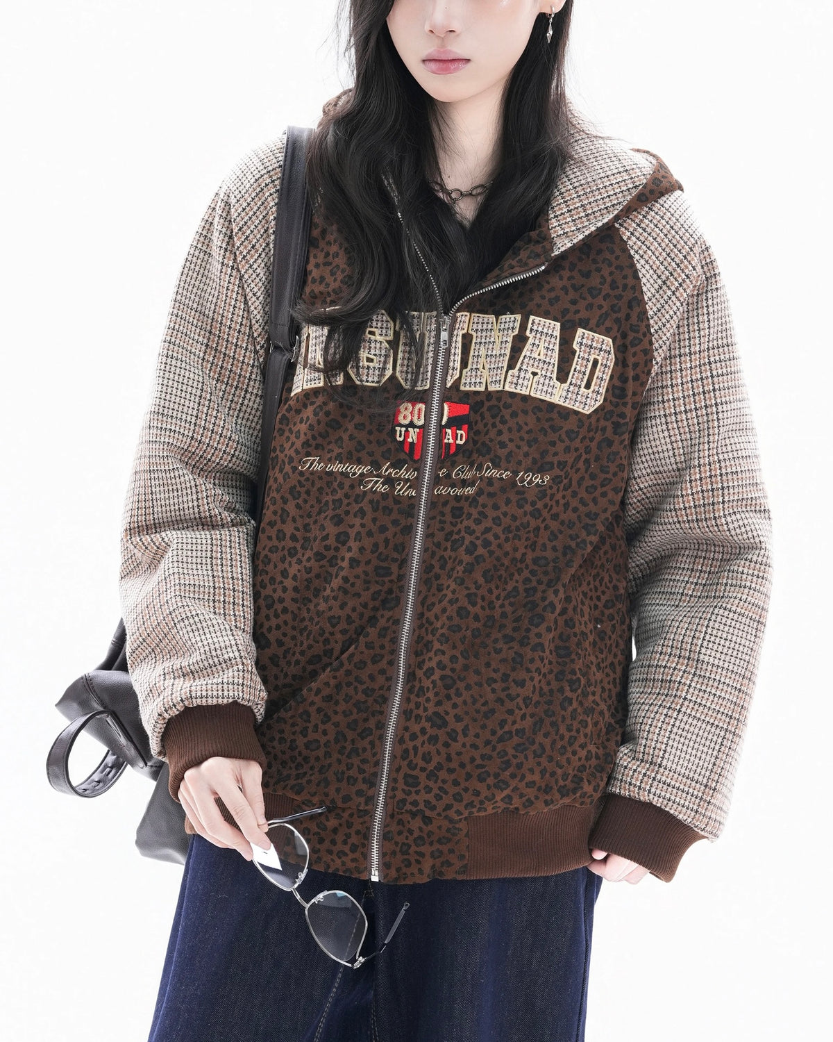 Leopard print casual cotton jacket