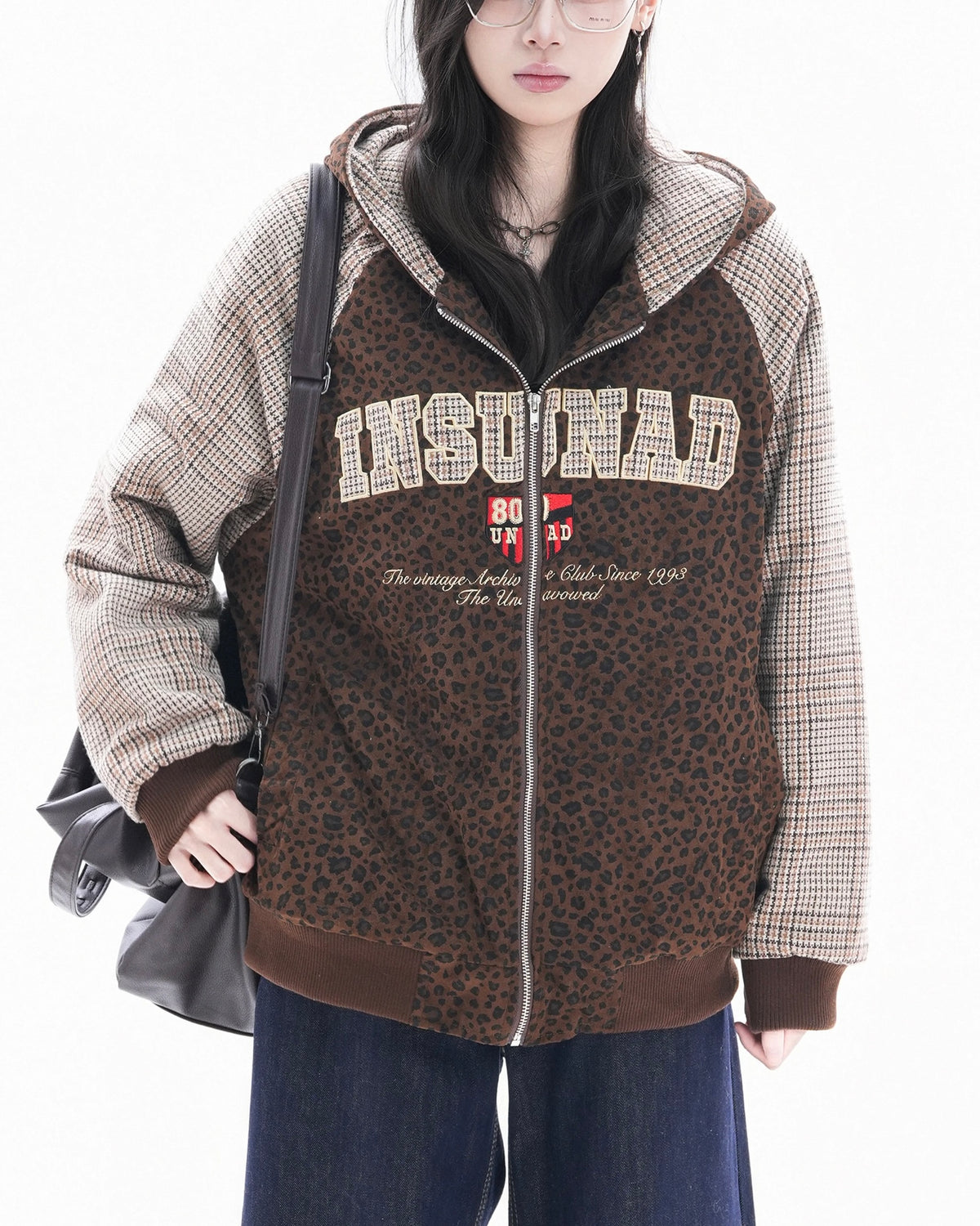 Leopard print casual cotton jacket