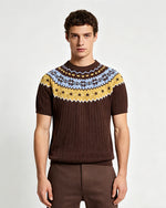 Retro knit short sleeve