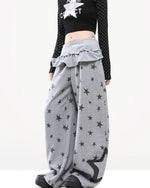 拼接撞色休閑褲