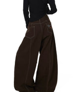 Retro-style wide-leg pants