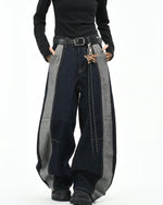 Retro patchwork jeans