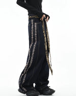 Loose leopard print jeans