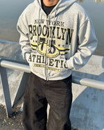 Retro Print Hooded Jacket