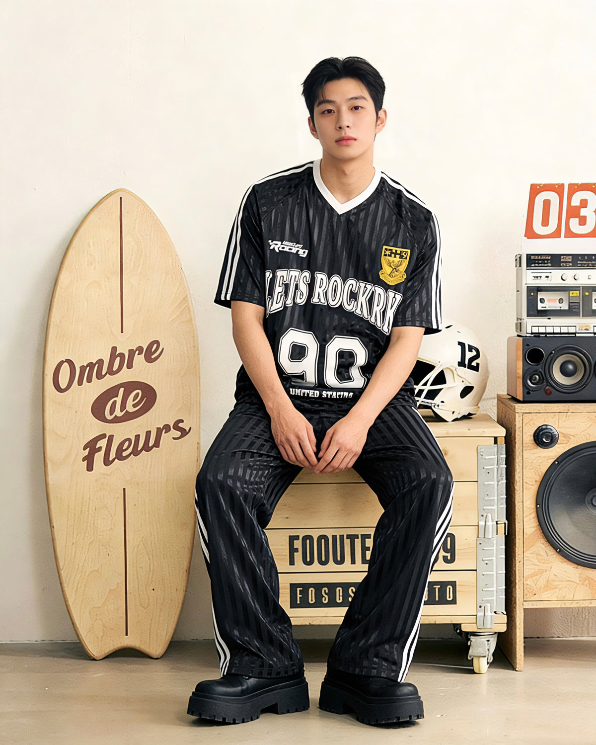 레트로 스포츠 루즈 반팔