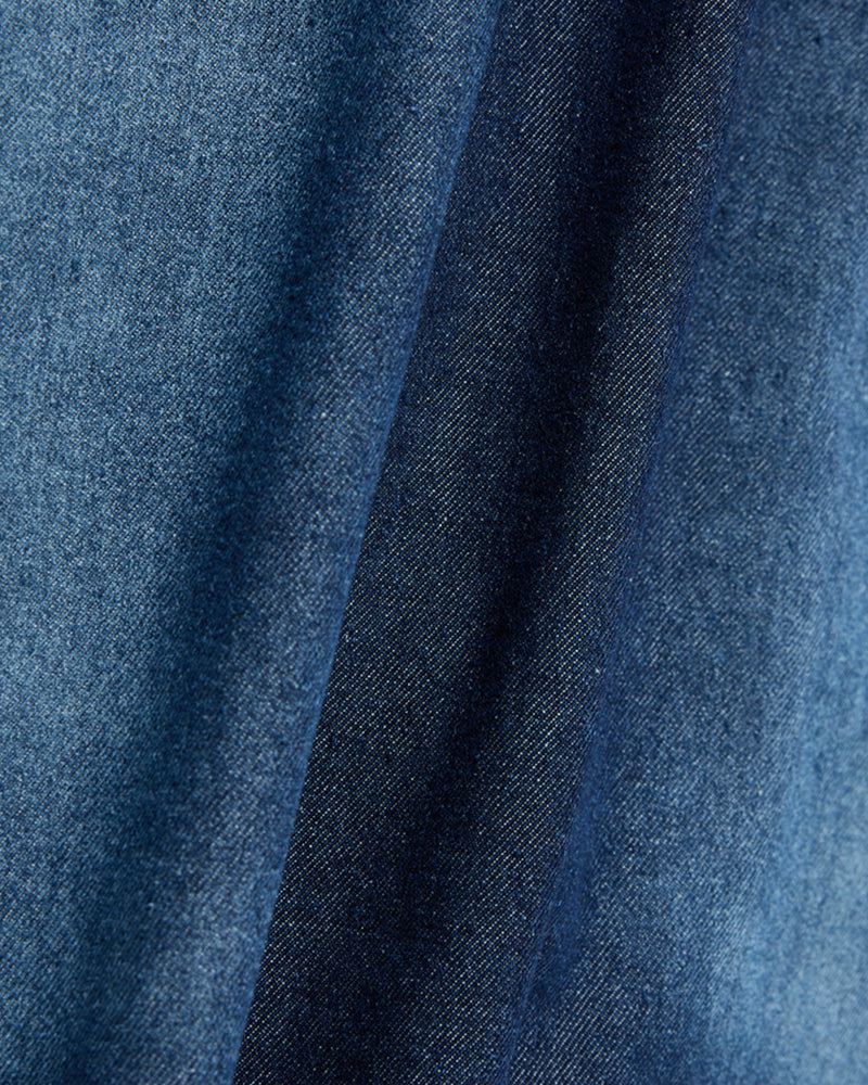 復古牛仔短袖襯衫