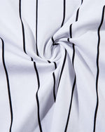 레트로 대비 스트라이프 반소매