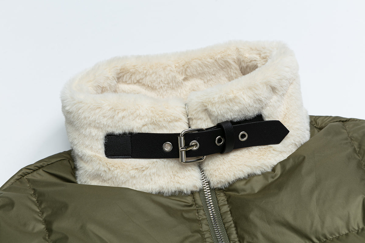 Retro loose down jacket