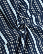 Retro striped short-sleeved shirt