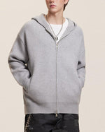 캐주얼한 헐렁한 후드 스웨터