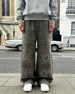 休閑波點牛仔褲