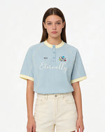 復古撞色小狗短袖