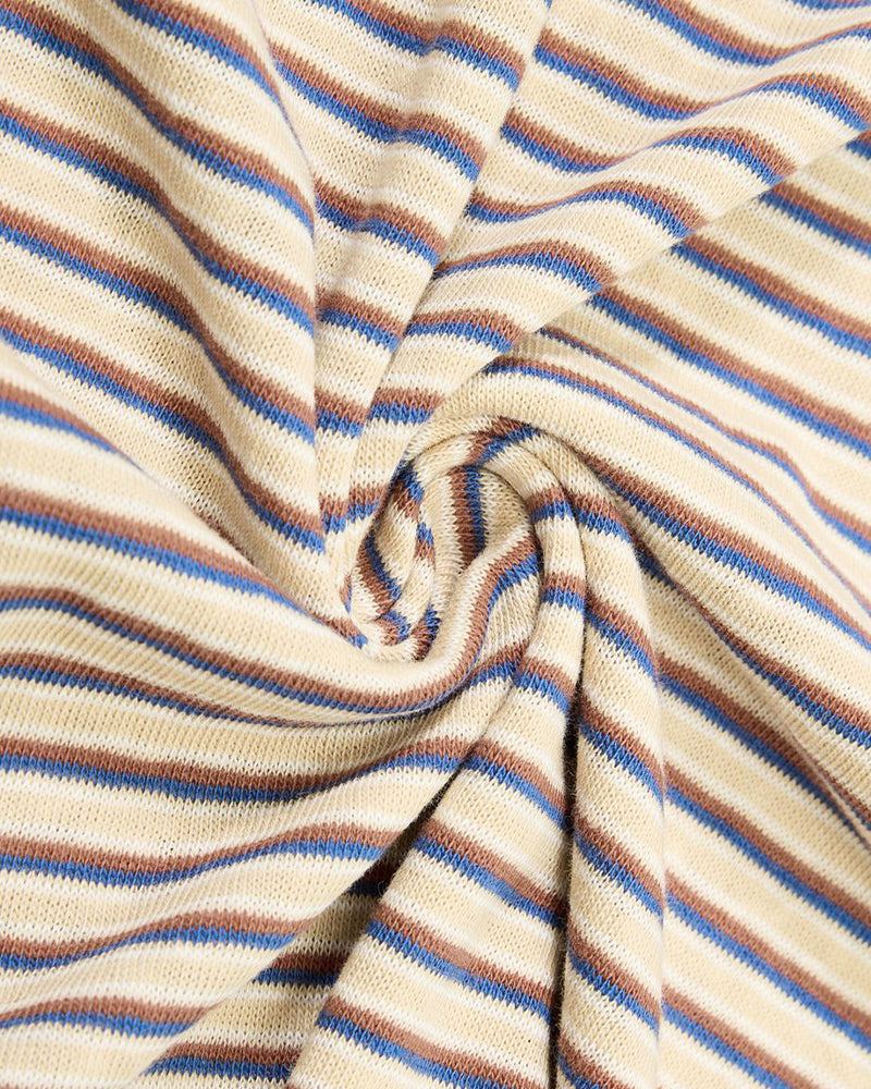 復古撞色條紋短袖