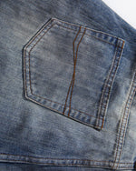 distressed wide-leg jeans