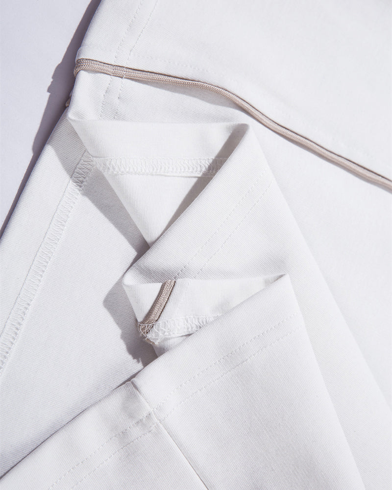 Retro contrast short sleeves