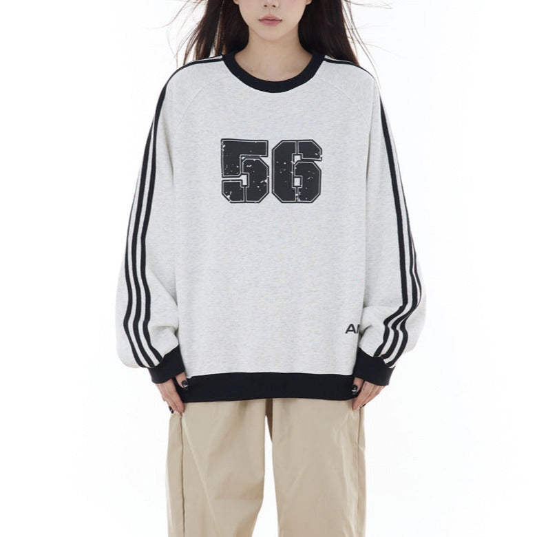 Retro Three Stripes Versatile Sweatshirt