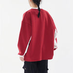 Racing element patchwork sweatshirt