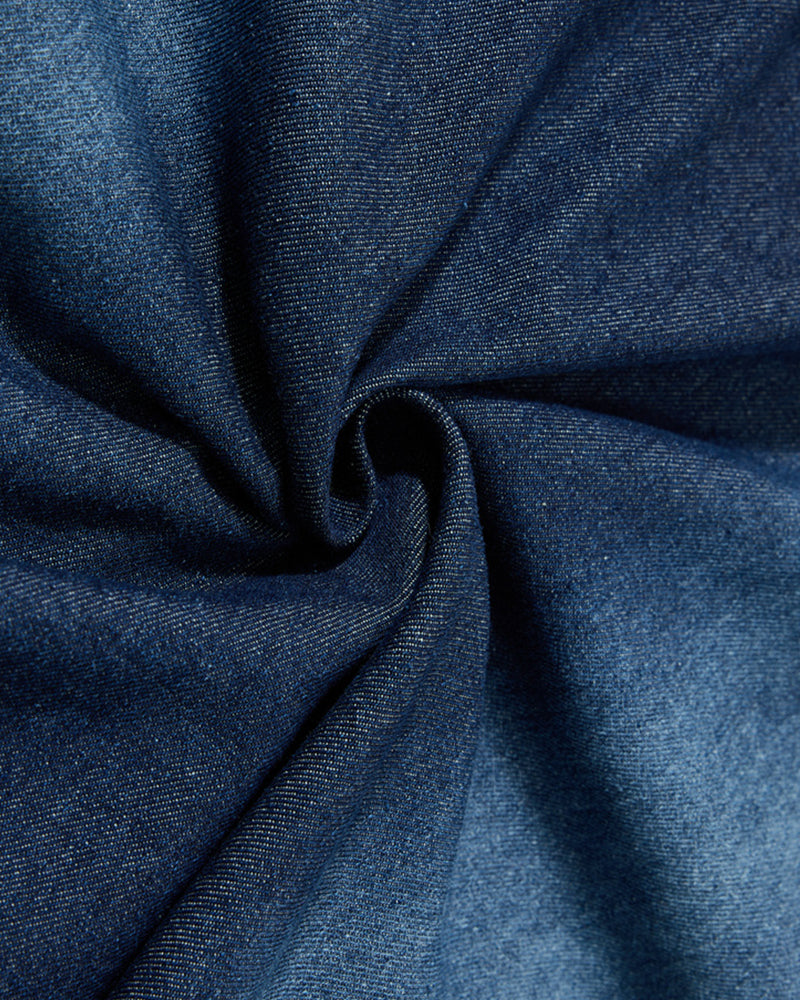 復古牛仔短袖襯衫