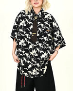 Retro casual short sleeve shirt