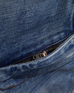 distressed wide-leg jeans