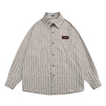 美式復古簡約條紋襯衫