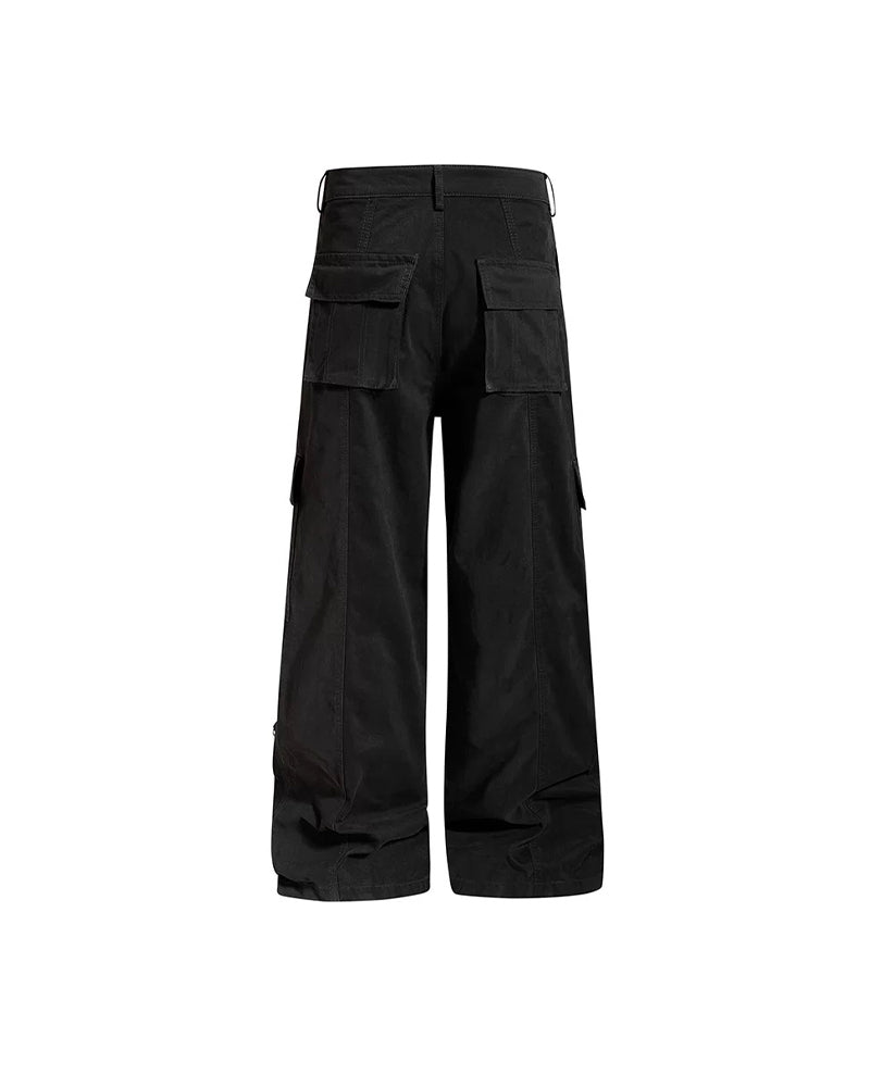 Retro multi-pocket casual pants