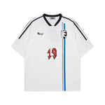 Retro striped contrast short sleeves