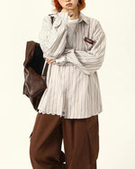 美式復古簡約條紋襯衫