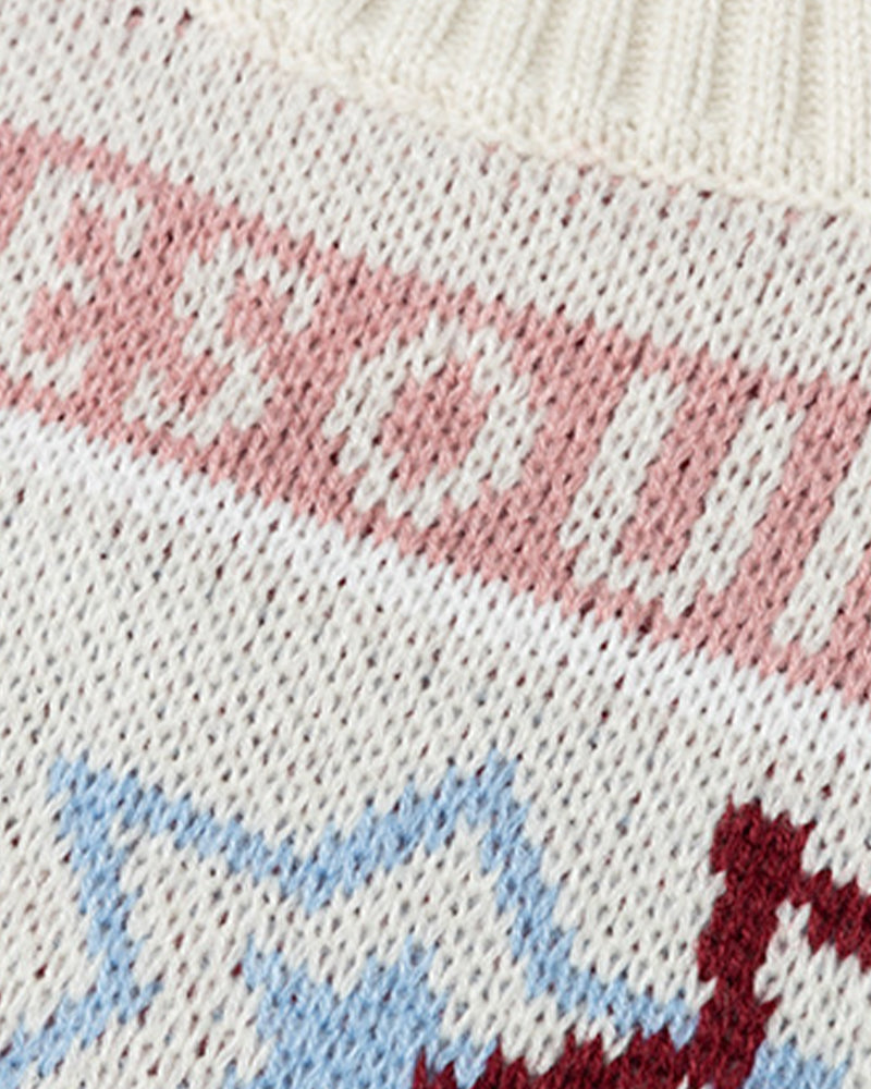 Lazy style crew neck sweater