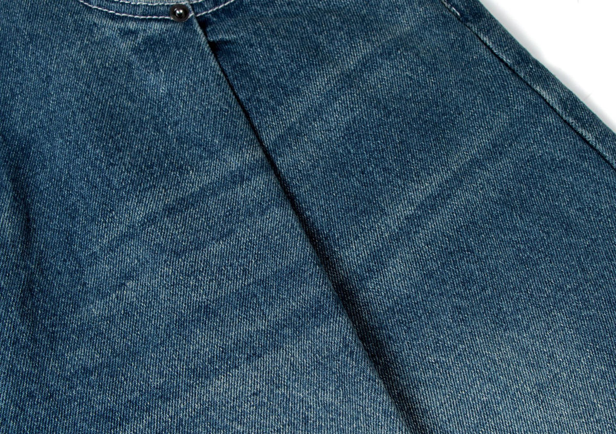 Heavy duty simple washed jeans