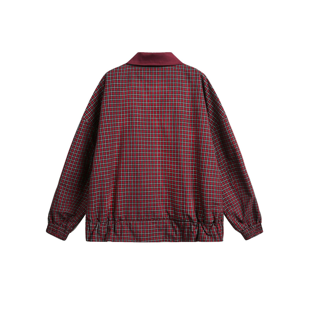 Retro reversible plaid jacket