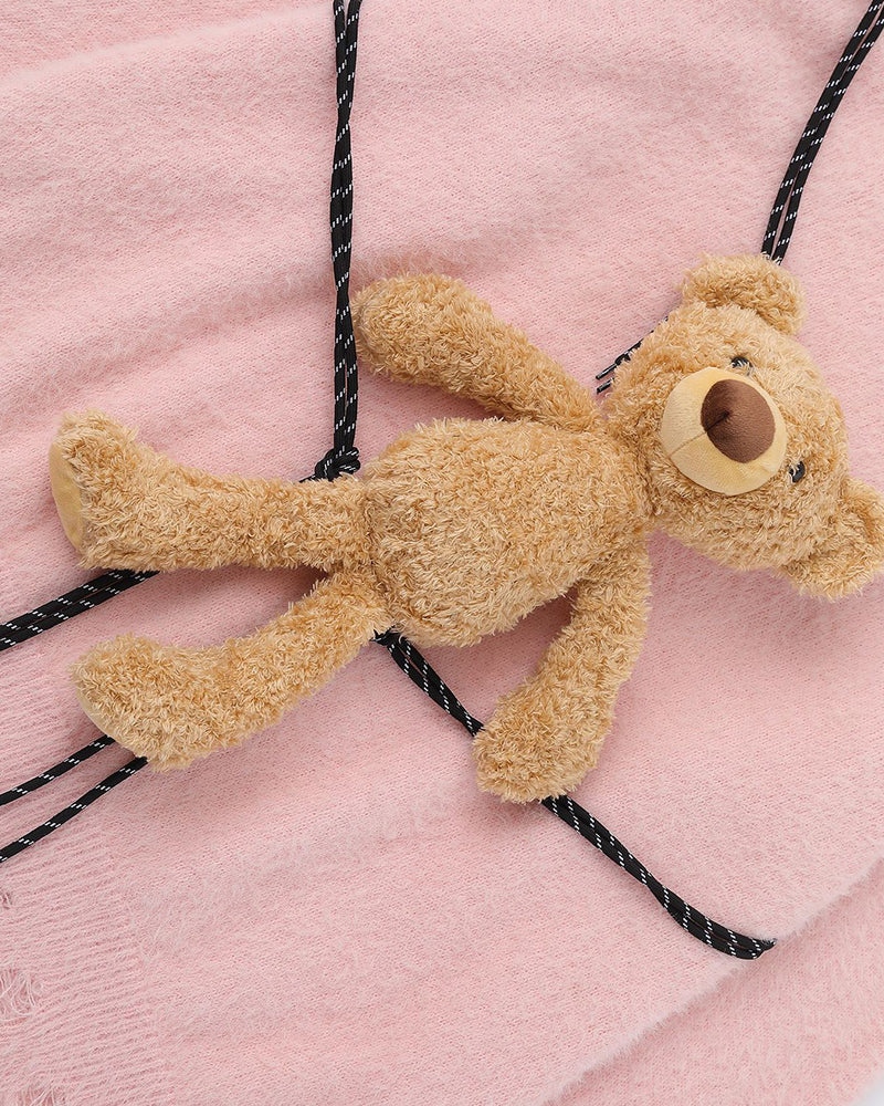 雙肩包玩偶情侶針織衫