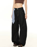 絲巾休閑牛仔褲