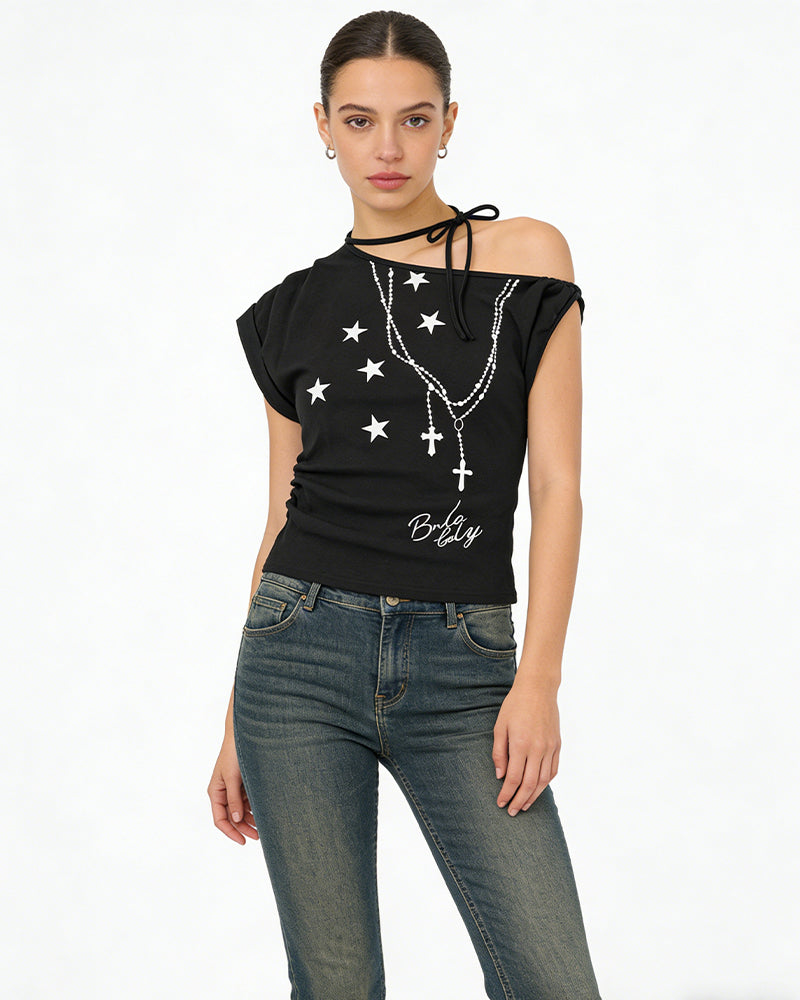 레트로 디자인 반팔 셔츠