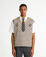 Faux Two-Piece Tie Short Sleeve