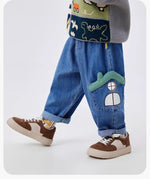 卡通立體牛仔褲