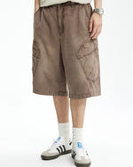 Washed casual overalls