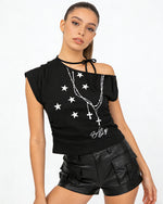 레트로 디자인 반팔 셔츠