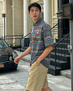 復古字母刺綉短袖