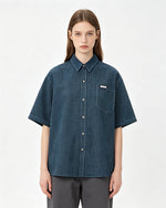 Simple plaid short-sleeved shirt