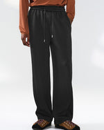 Solid color casual straight leg pants