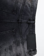 Washed straight jeans