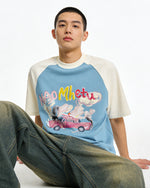 콘트라스트 컬러 라글런 반팔