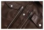Retro motorcycle leather jacket