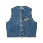 Colorful embroidered vest